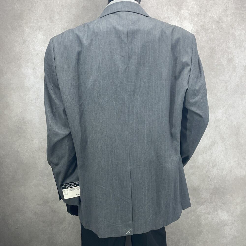 Jos A Bank Executive Collection Men’s 48R 100% Wool Suit Jacket Sport Coat Gray - Picture 5 of 8